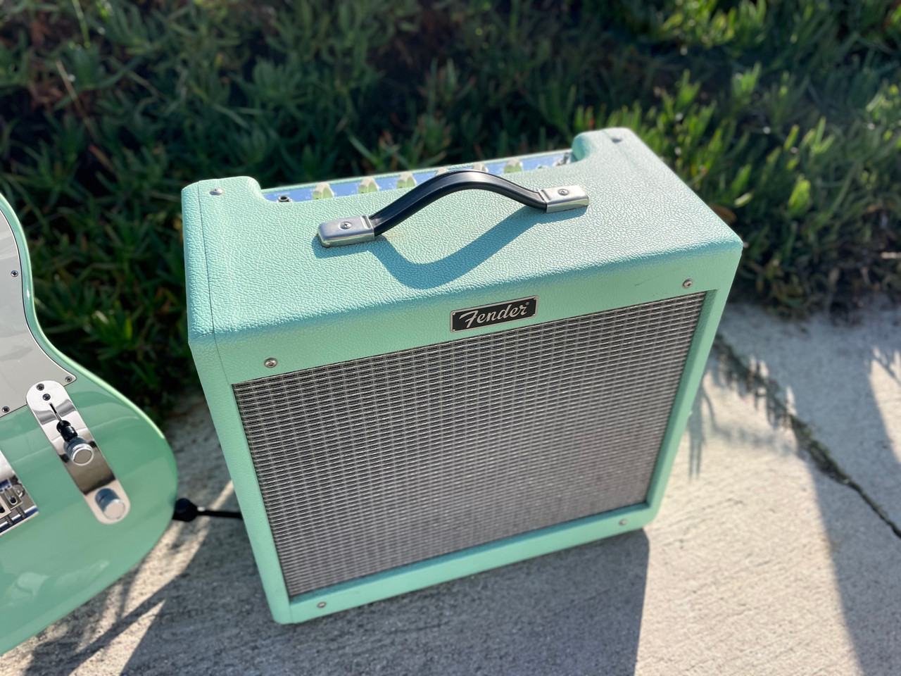 Fender FSR Telecaster Surf green matching headstock w/ matching Fender Blues Jr. SOLD